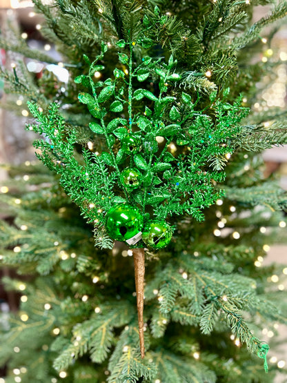 18 Inch Green Ball Berry Spray