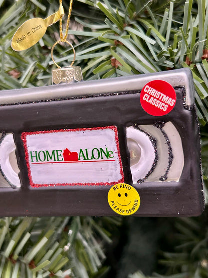 VHS Tape Glass Ornament