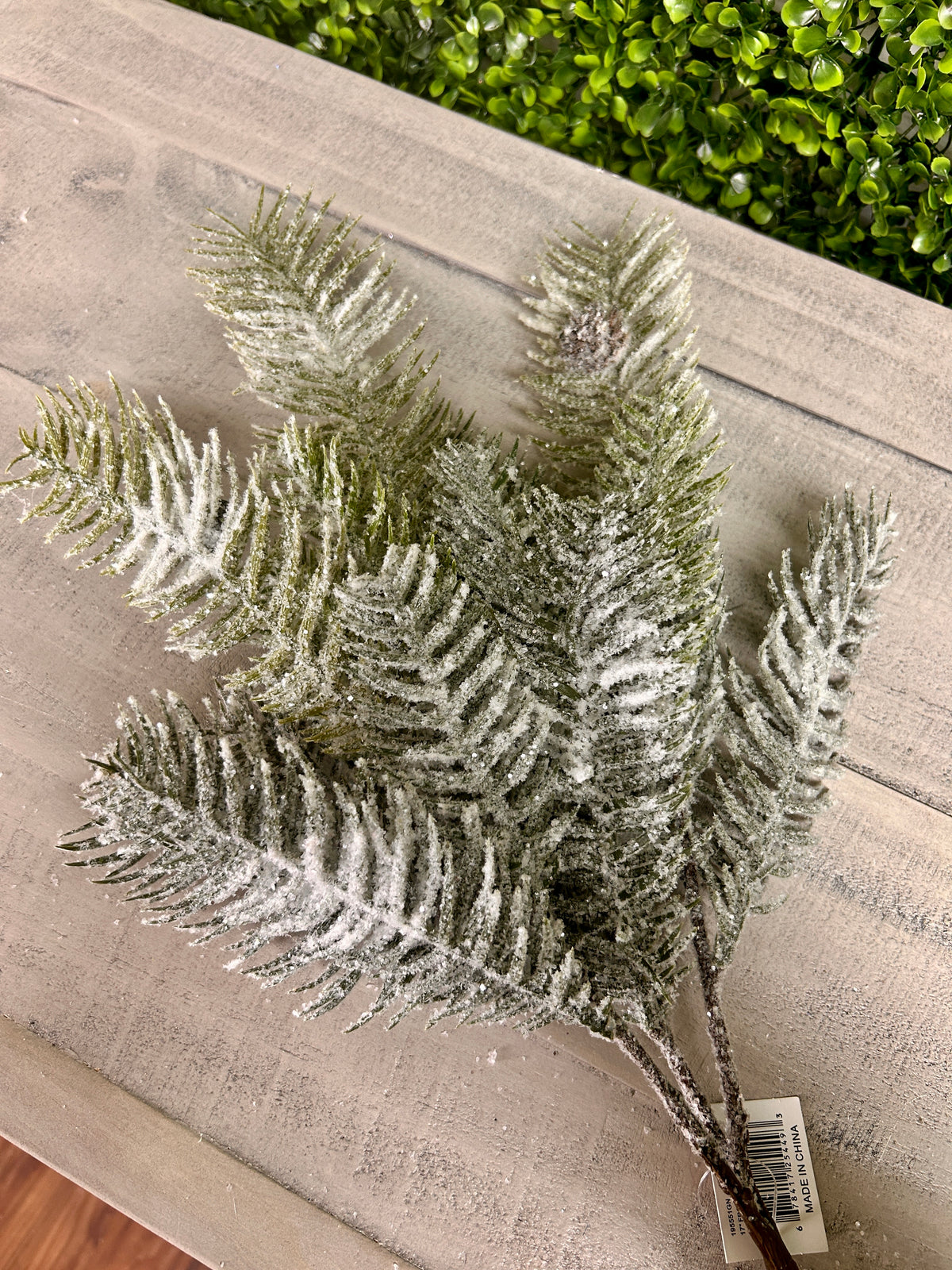 17 Inch Frosted Pine Pick
