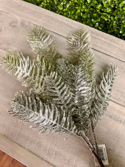 17 Inch Frosted Pine Pick