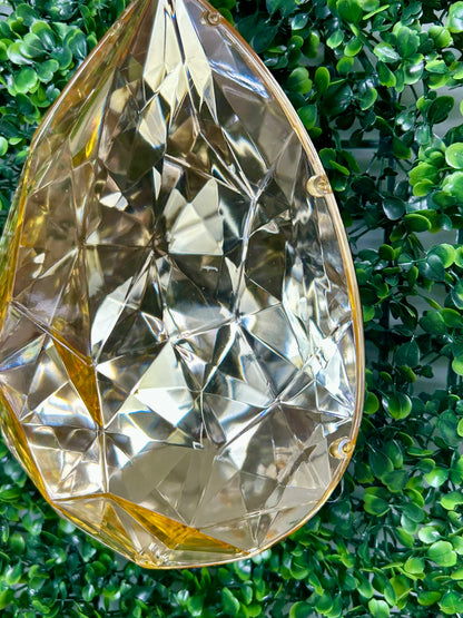9 Inch Gold Acrylic Rain Drop Diamond Ornament
