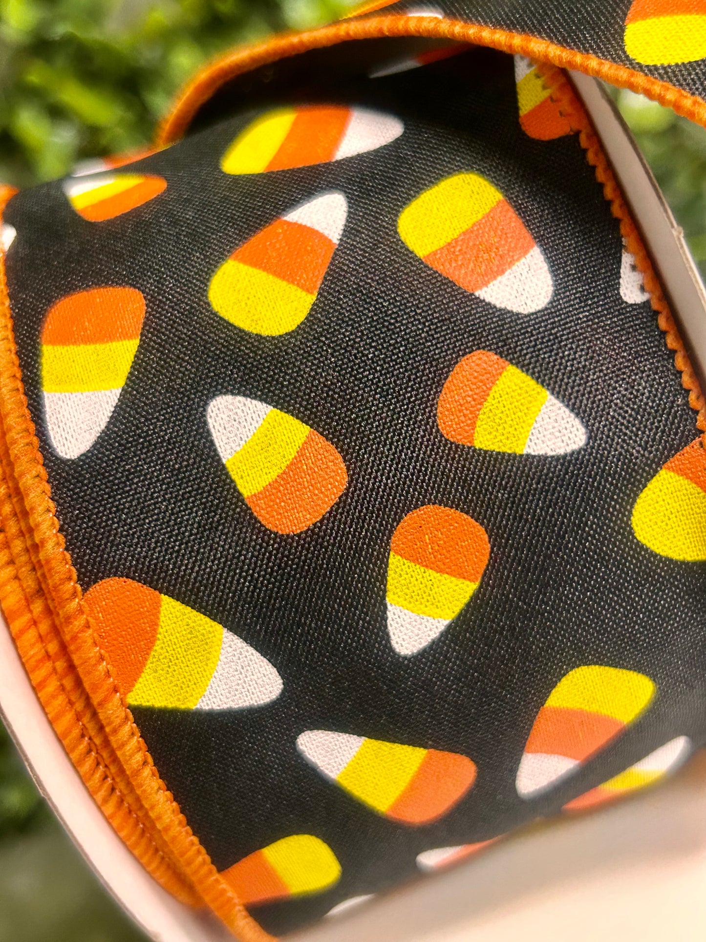 2.5 Inch By 10 Yard Mini Candy Corn Ribbon