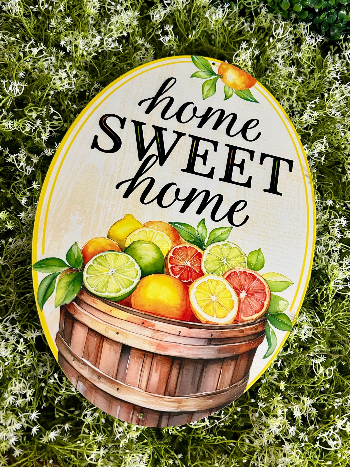 15 Inch Home Sweet Home Citrus Oval Sign