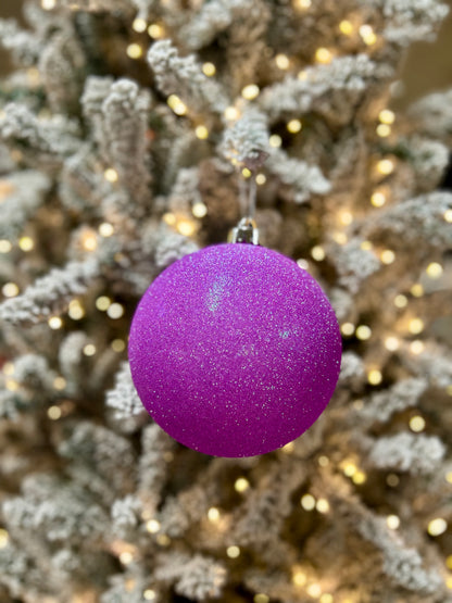 6 Inch Lavender Iridescent Glitter Ornament