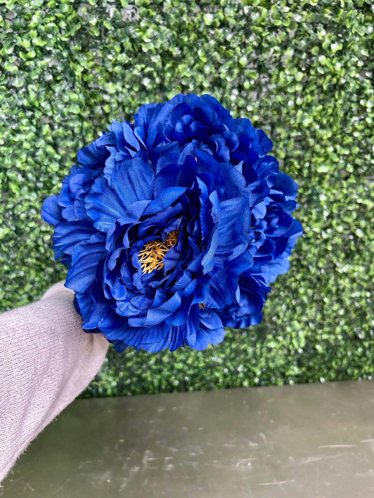 18 Inch Royal Blue Large Peony Bush