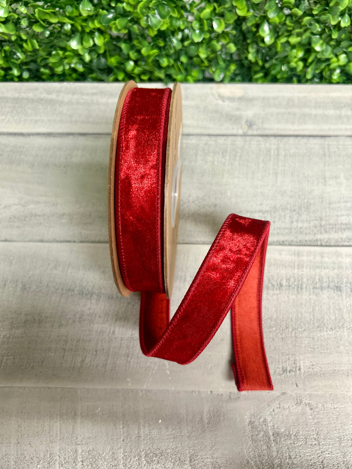 1 Inch By 10 Yard Red Heritage Velvet Ribbon
