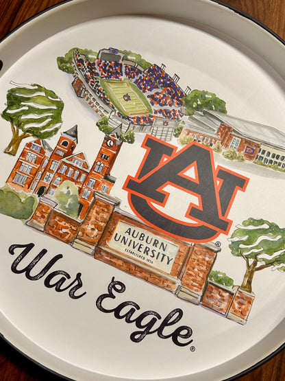 Auburn Landmark Round Tray