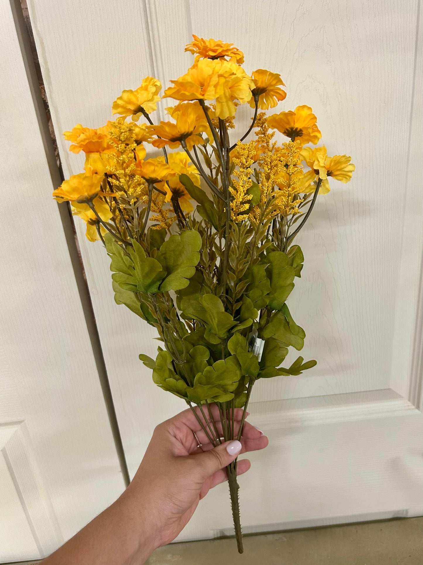 19 Inch Gold Yellow Mini Daisy And Astilbe Bush