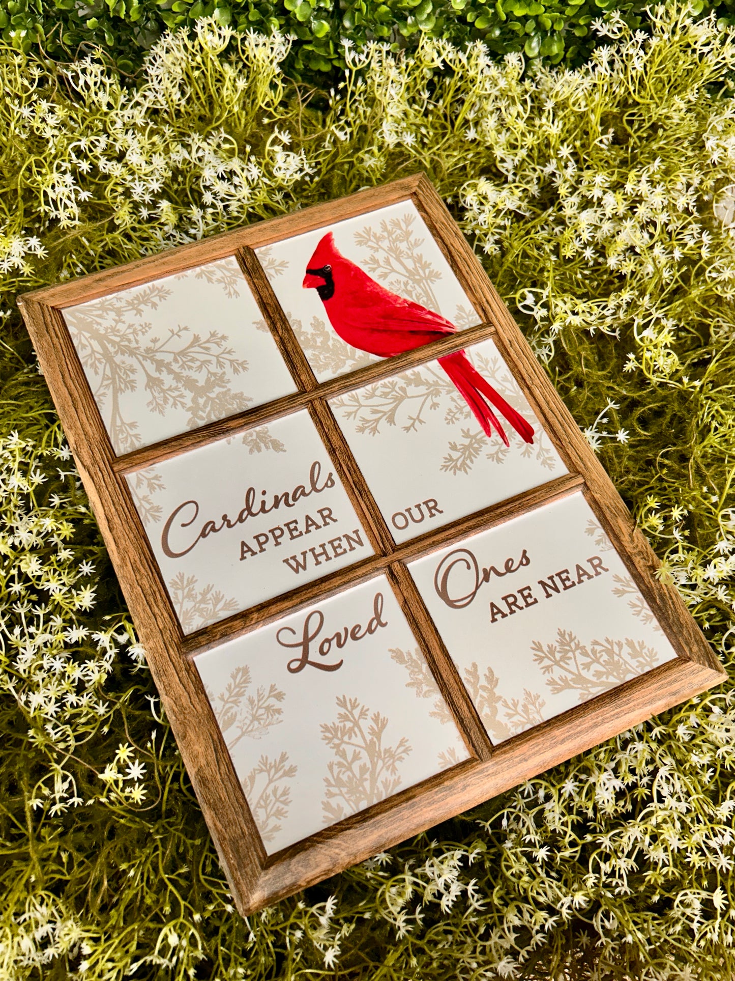 12.75 Inch Cardinal In Window Metal Sign