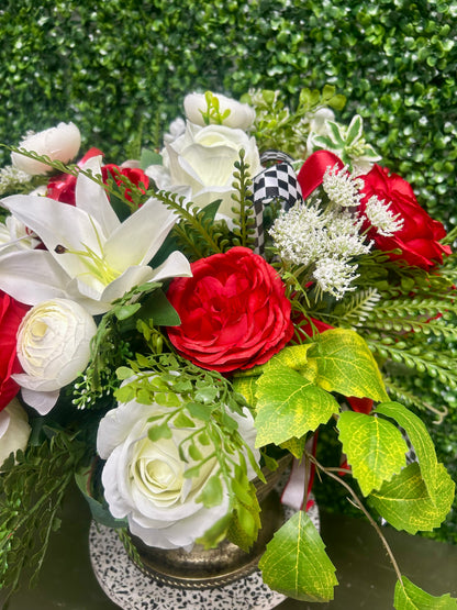 Floral Table Arrangement By Ashley With 3 Little Greenwoods