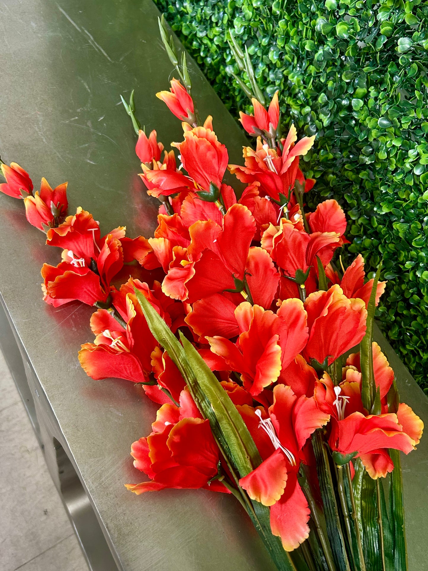 32 Inch Orange Gladiolas Bush