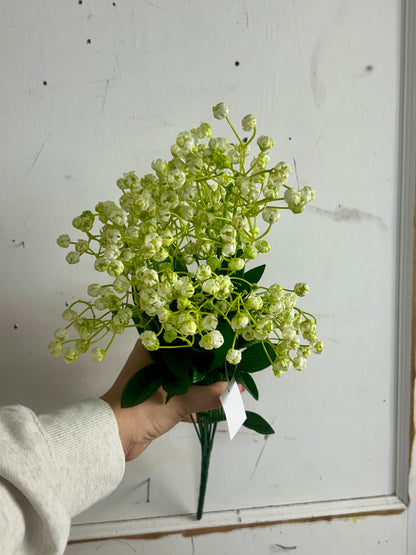 20 Inch Cream And Green Gypso Bush