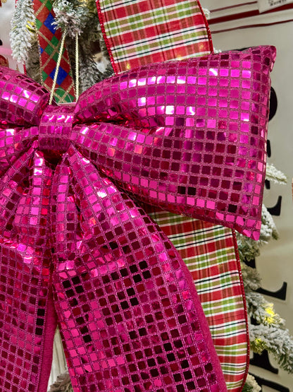 18 Inch Fuchsia Bow Ornament