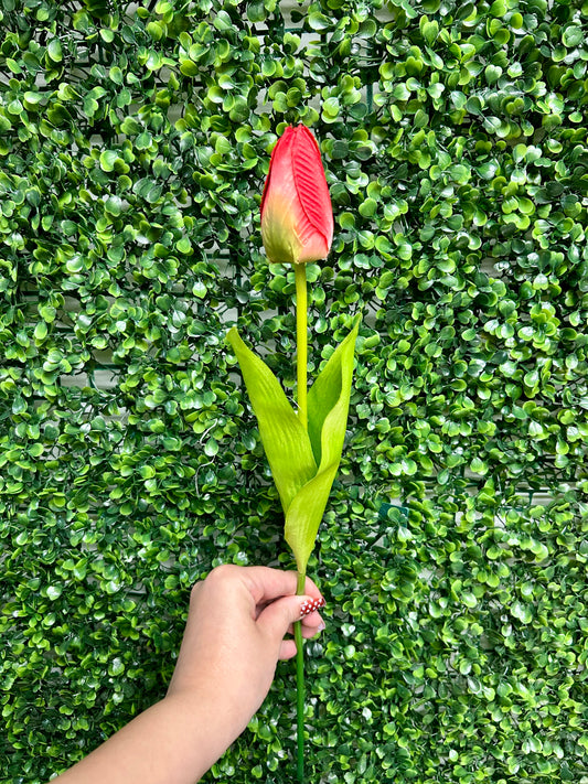 21.25 Inch Red Tulip Spray