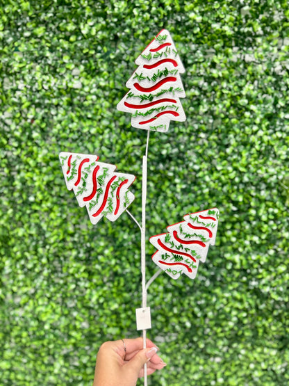 27 Inch Felt Beaded Christmas Tree Cake Spray