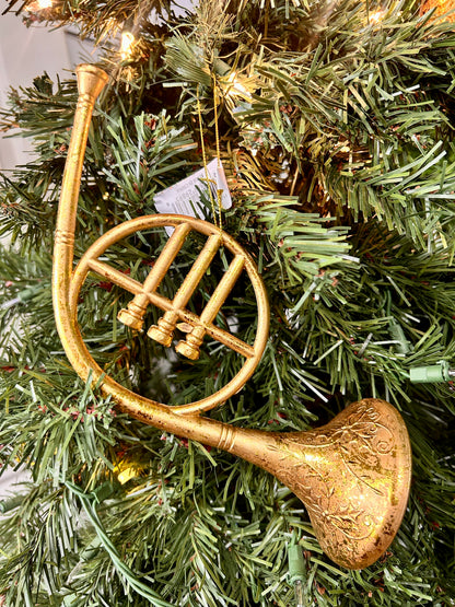 9.5 Inch - 10 Inch Gold Music Instrument Ornament Three Styles