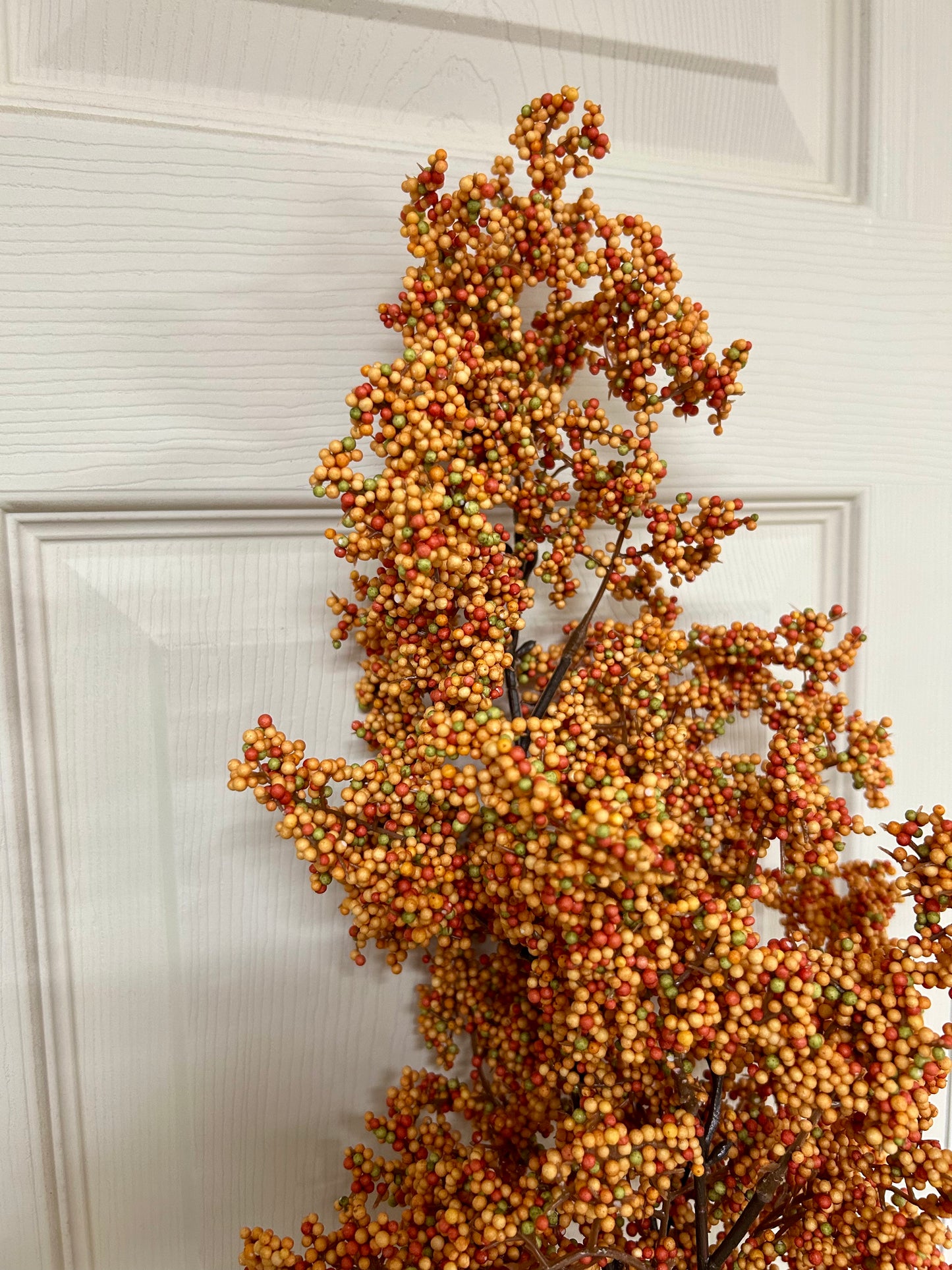 36 Inch Mini Styrofoam Orange Yellow And Green Amaranthus Spray