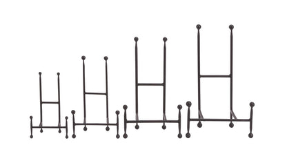 Black Metal Rectangular Tabletop Display Easel With Ball Details Four Sizes