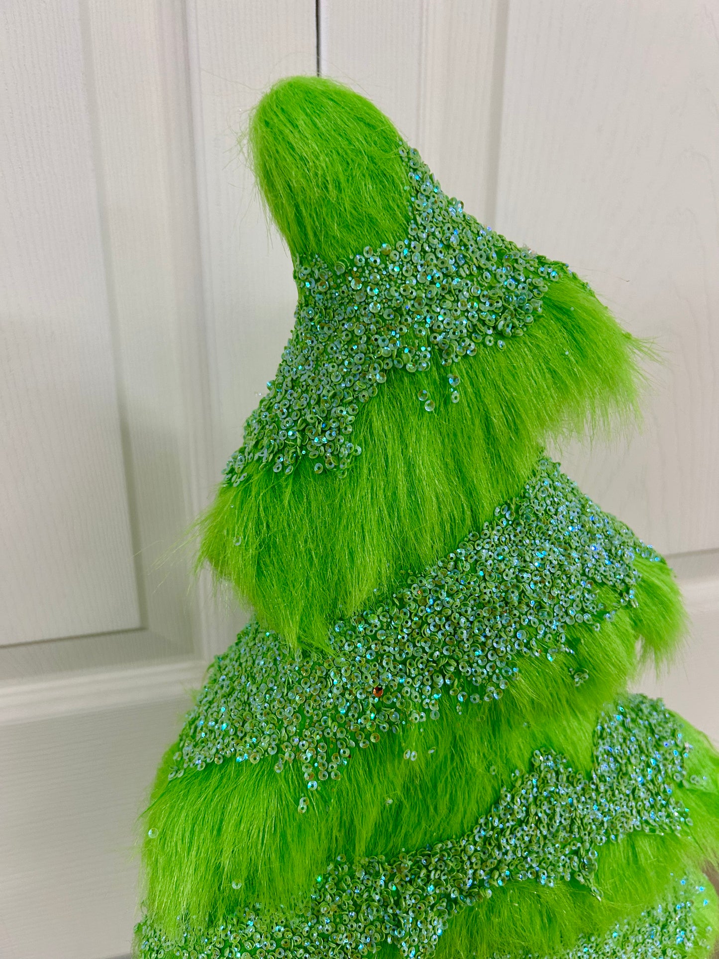18.5 Inch Green Fabric Sequined Tree
