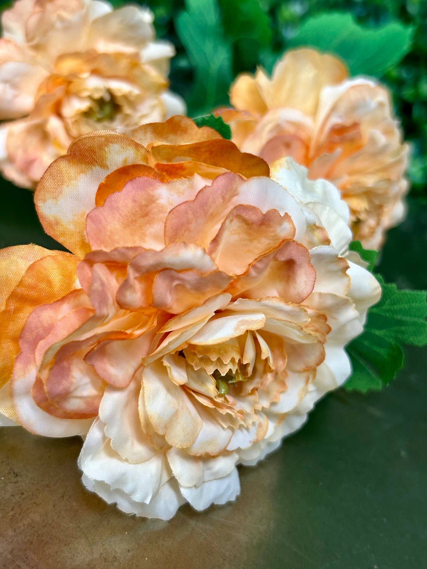 25 Inch Apricot French Marigold Spray
