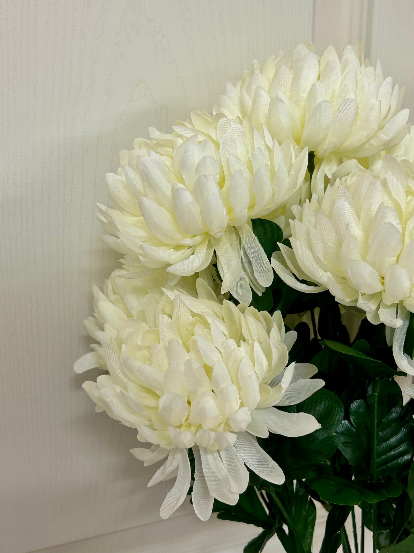 12 Inch Cream Ball Mum Bush