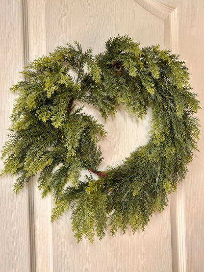 20 Inch Wispy Fresh Touch Cedar Wreath