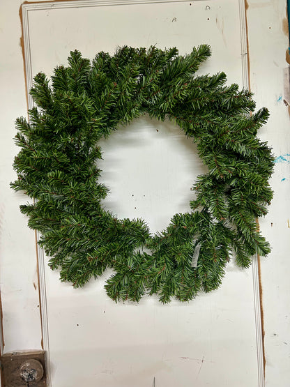 24 Inch Evergreen Canadian Pine Wreath