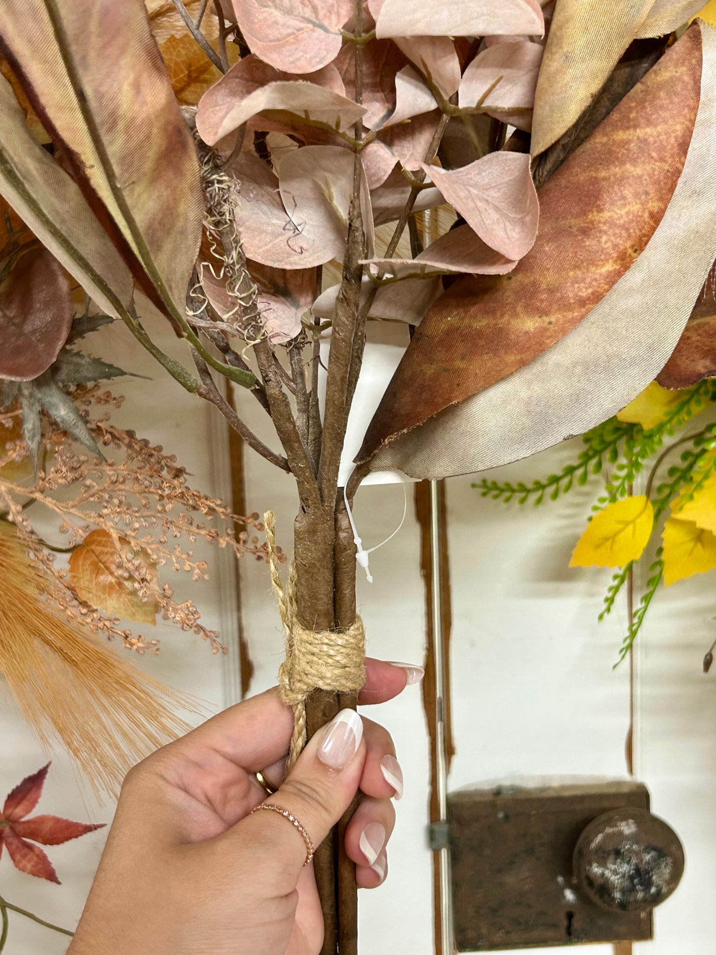 16 Inch Brown Eucalyptus Leaves Bush