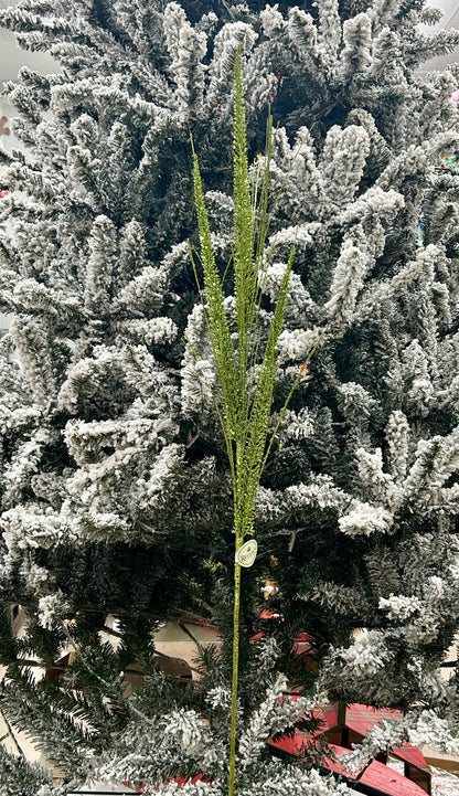 34 Inch Apple Green Glitter Mica Triple Spike Grass Spray