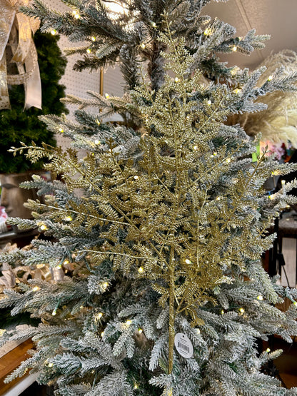 29 Inch Gold Glittered Fern Spray
