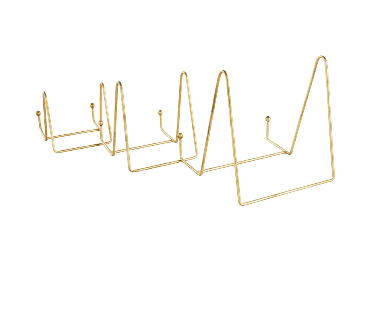 Gold Metal Wide Triangle Display Easel Three Sizes