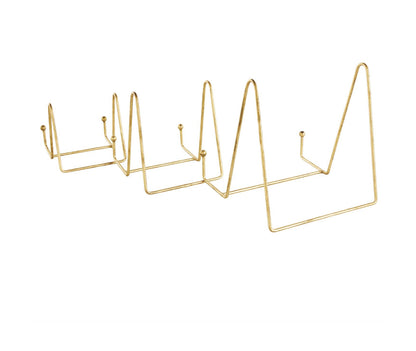Gold Metal Wide Triangle Display Easel Three Sizes