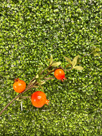 23 Inch Orange Pomegranate Stem