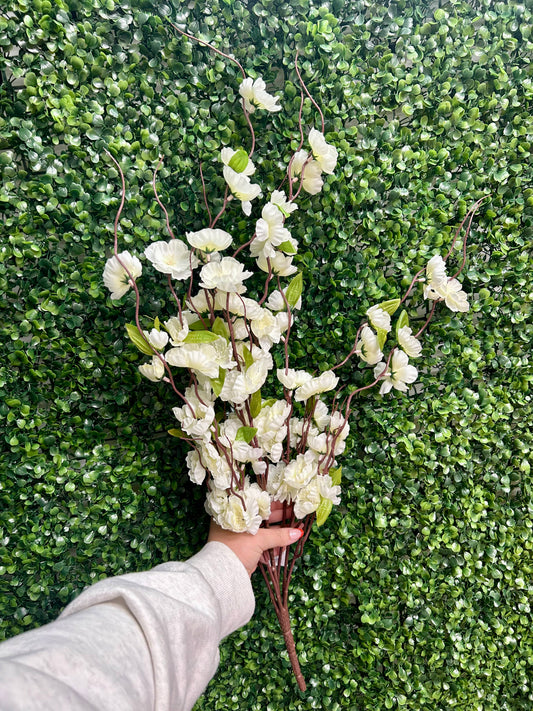 36 Inch Cream Blossom Bush