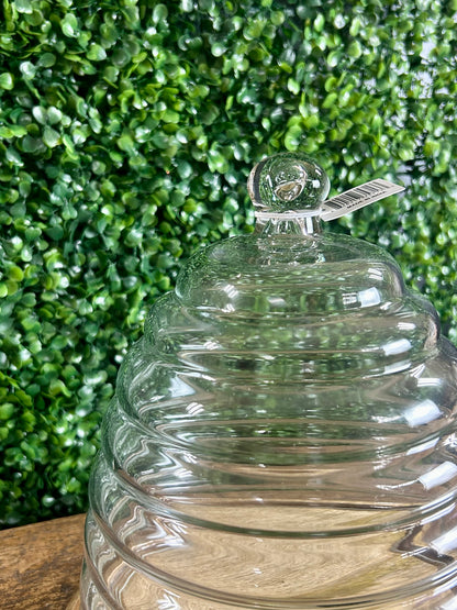 Beehive Glass Cloches With Wood Trays Two Styles