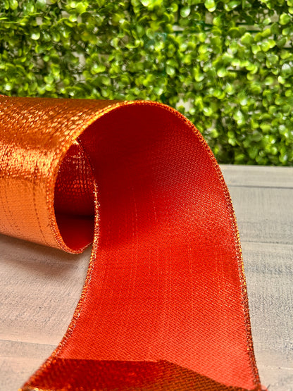 4 Inch By 10 Yard Copper Metallic Ribbon