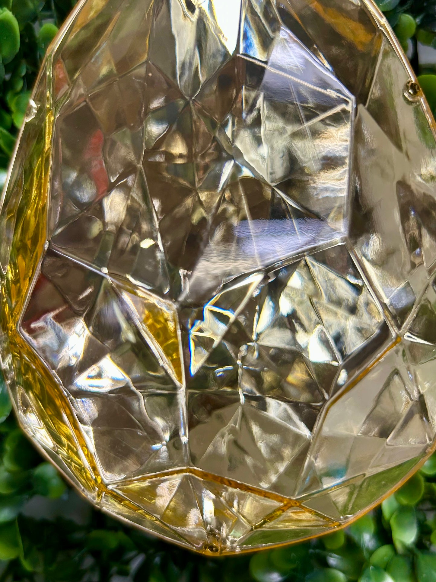 6 Inch Gold Acrylic Rain Drop Diamond Ornament
