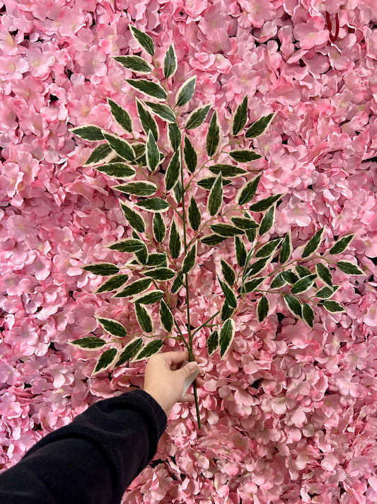 20 Inch Cream And Green Wisteria Leaf
