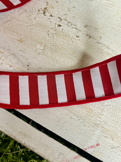 1.5 Inch By 10 Yard Red White And Royal Blue Stars And Striped Fused Back Ribbon