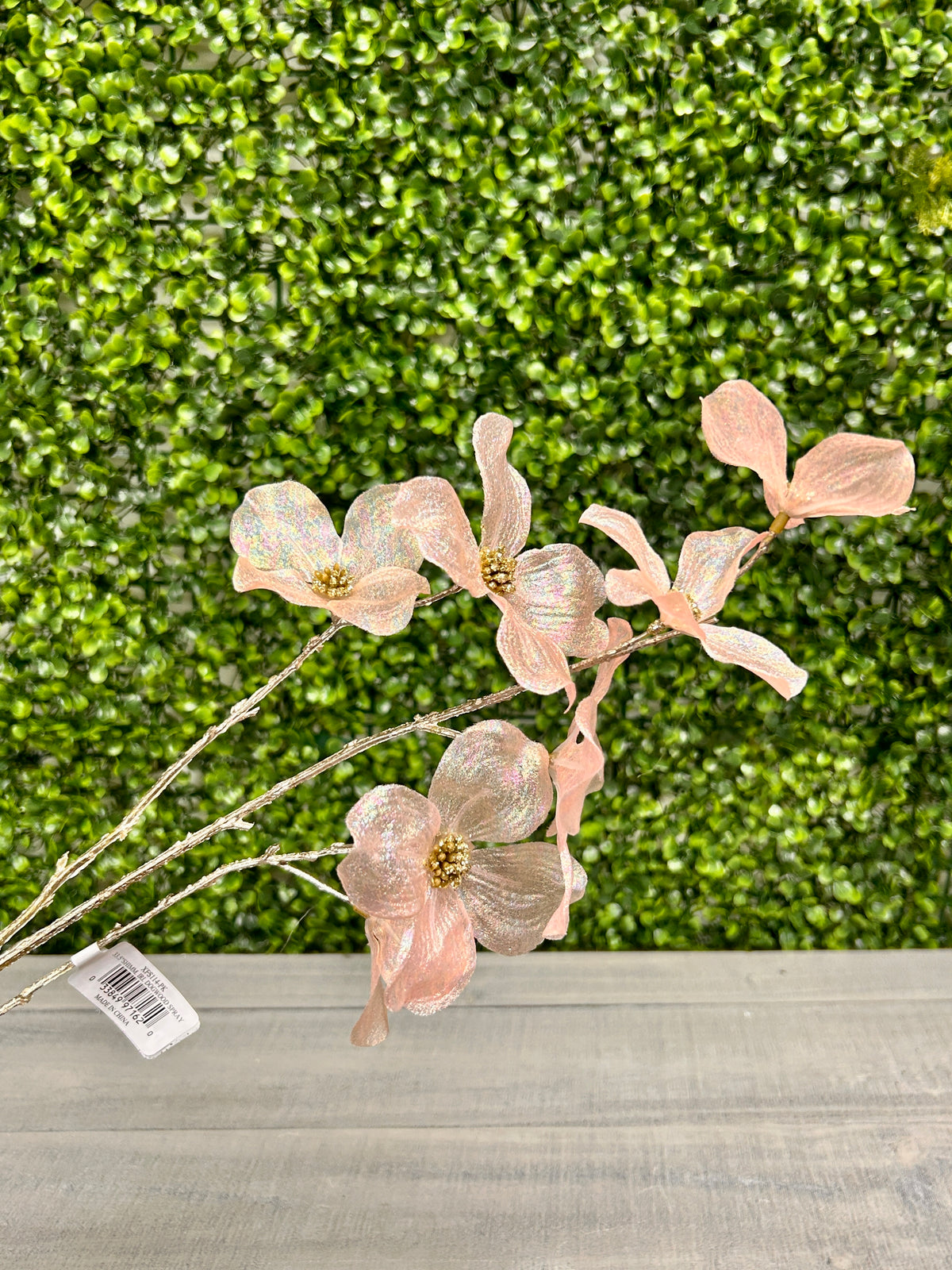 33.5 Inch Pink Shimmer Dogwood Spray