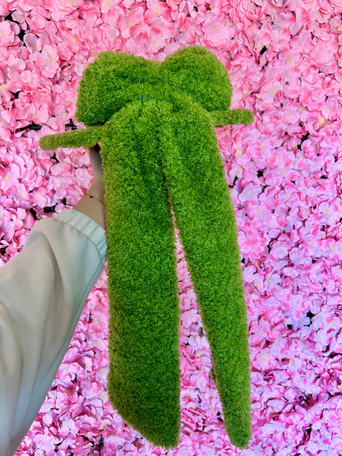 5 Inch Green Furry Moss Hat