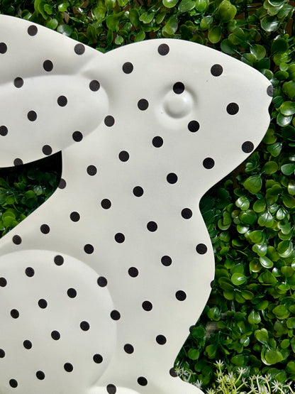 12 Inch Sitting Bunny Metal Sign