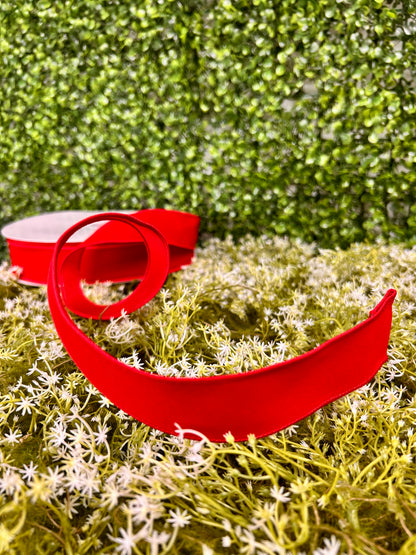1.5 Inch By 10 Yard Red Indoor Velvet Ribbon