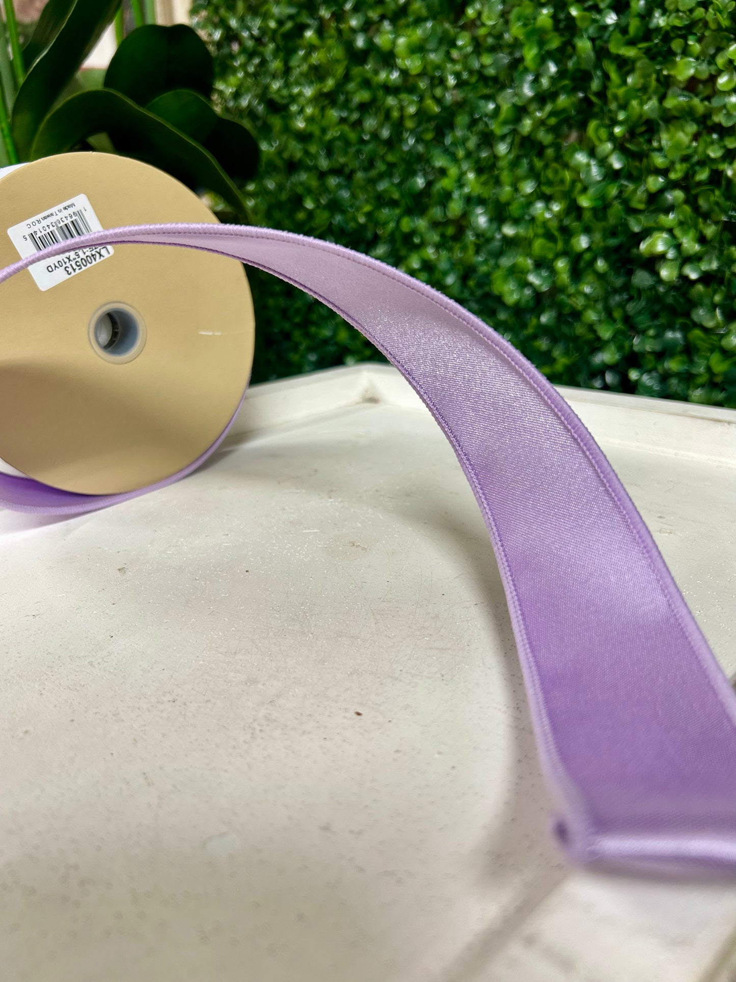 1.5 Inch By 10 Yard Lavender Satin Fused Ribbon