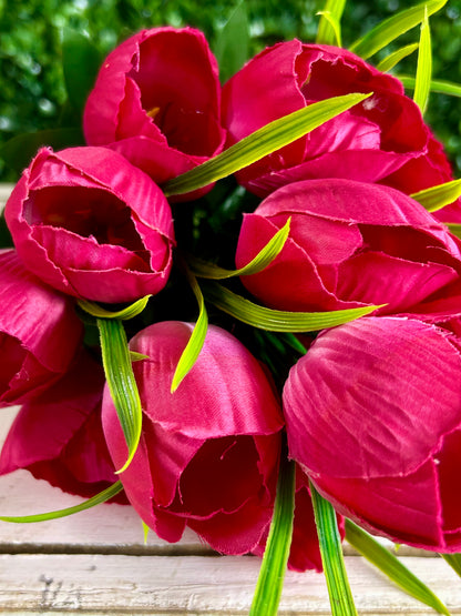 19 Inch Fuchsia Tulip Bush