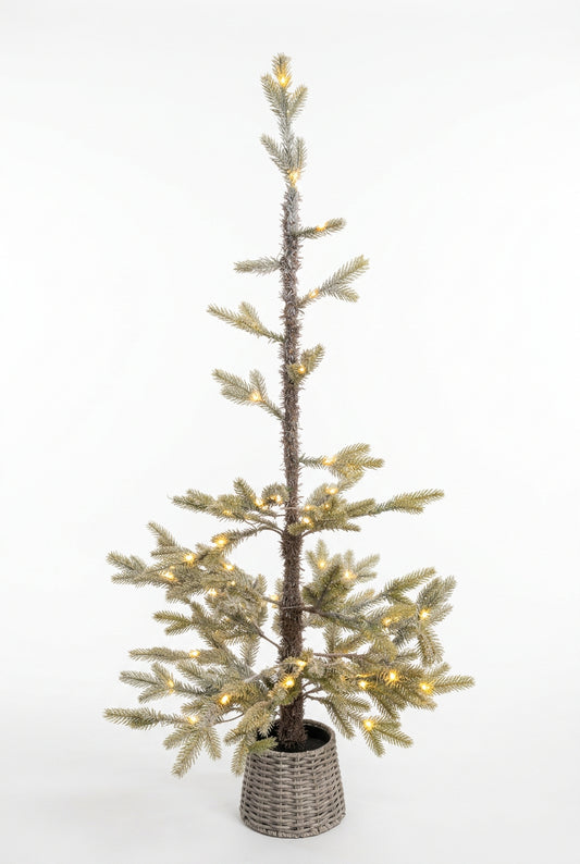 Wondershop 4ft. Flocked Potted Balsam Fir LED Pre-Lit Tree Open Box