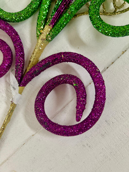 26 Inch Glitter Jewel Fluer De Lis Spray