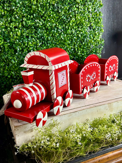26.1 Inch Metal Holiday Candy Design Train