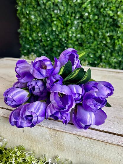 18.5 Inch Purple Crocus Bush