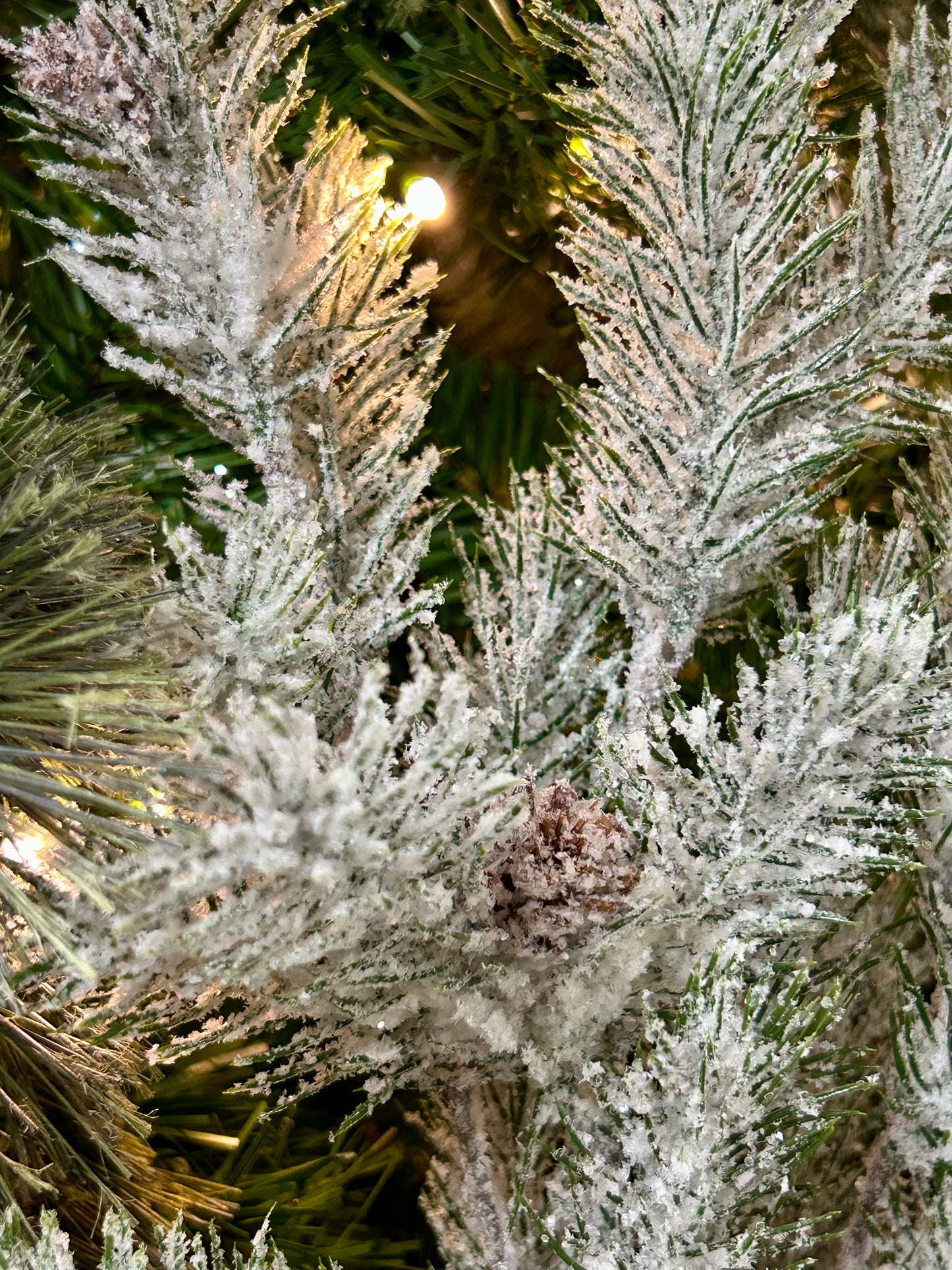 32 Inch Snow Pine Spray